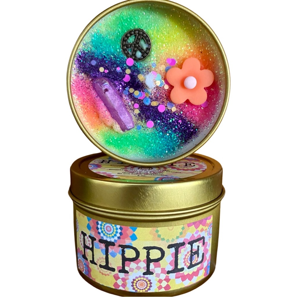 HIPPIE Candle ✌🏻 Peace, Love + Light - Picture 2 of 6